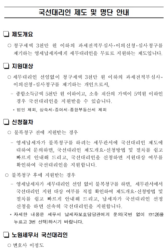 국선대리인