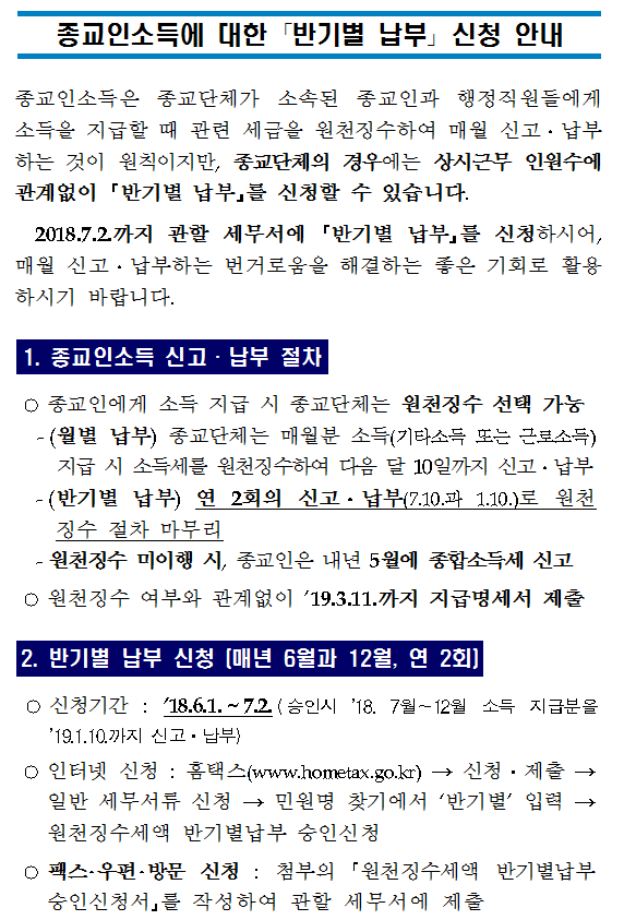 반기별납부